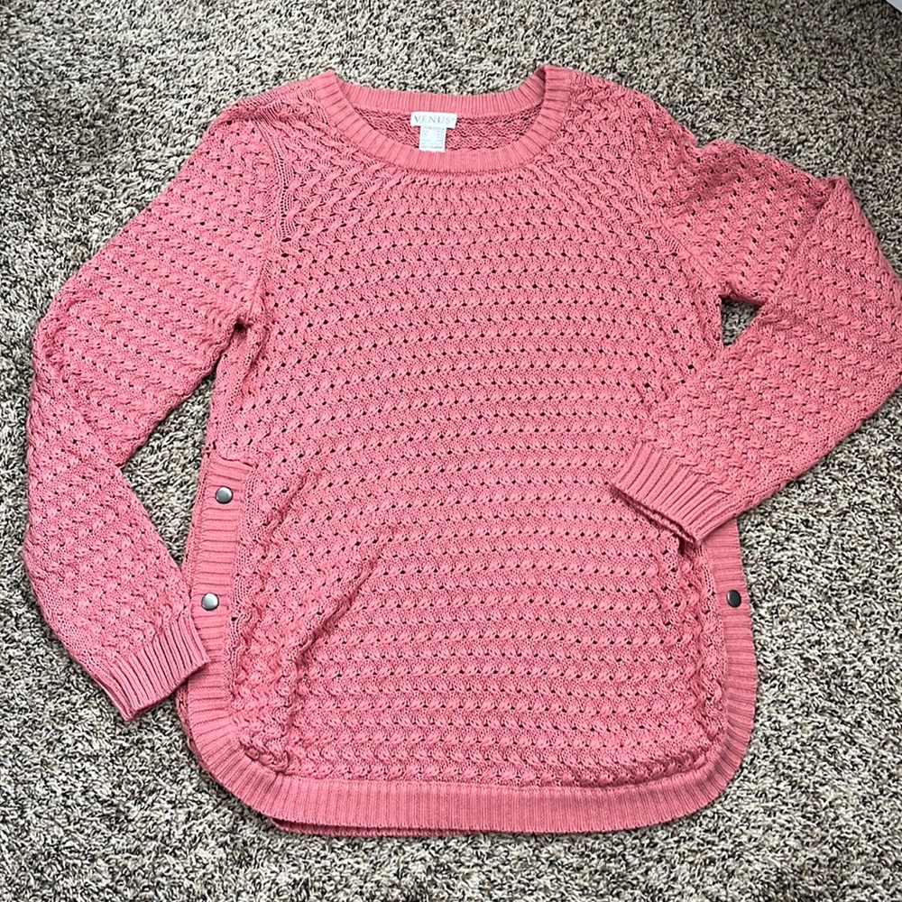 Venus Long Sleeve Crochet Top with side snap buttons